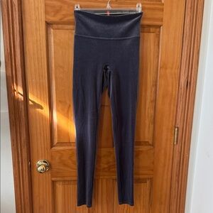 SPANX Grey Velvet Leggings